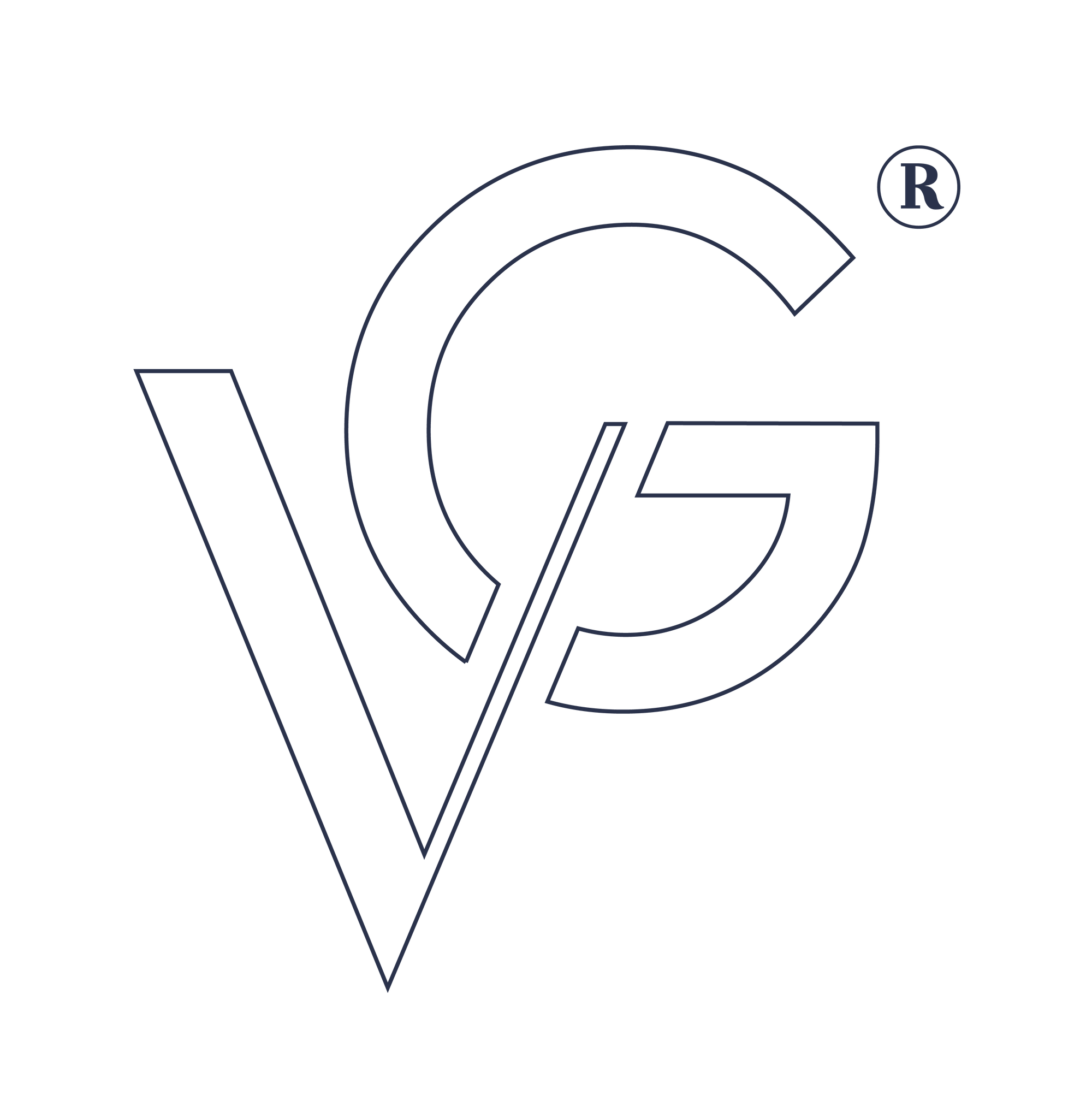 Valgray luxury accessories brand logo. Image is a V and a G linked together to depict the Valgray name brand.