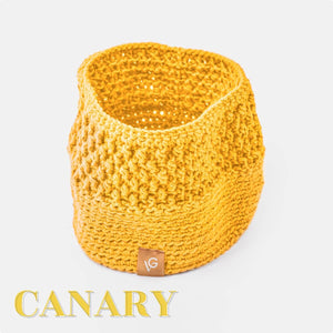 Canary yellow luxury handcrafted dog snood