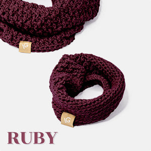 Ruby red Handcrafted Human and Dog Matching Snood Set.