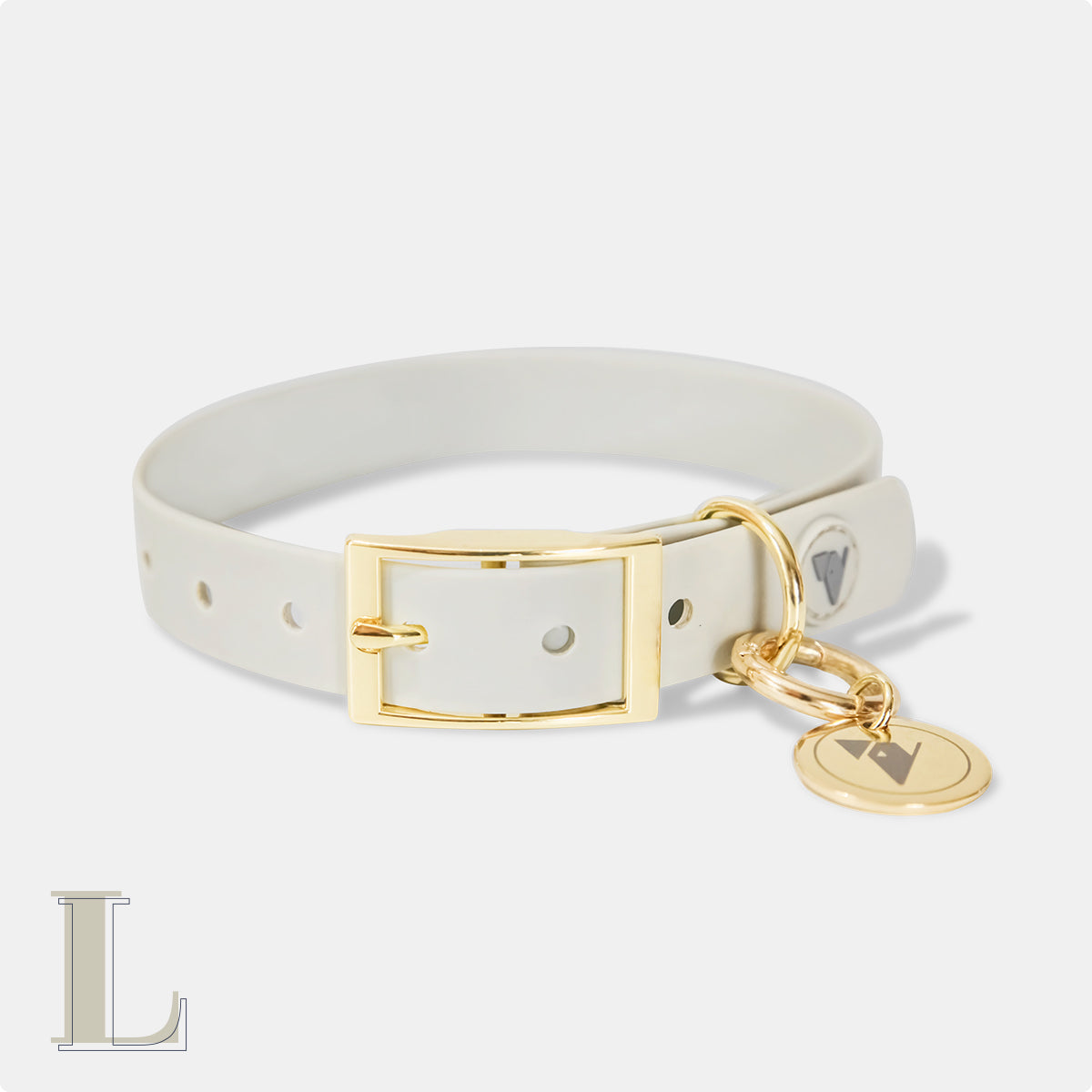 White gold hot sale dog collar