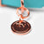 Valgray Premium Dog Collar for Small Dogs - Turquoise & Rose Gold - Close Up of Valgray Tag