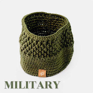 Military green luxury handcrafted dog snood