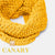 Canary yellow crocheted Handcrafted Human Snoods Scarf.