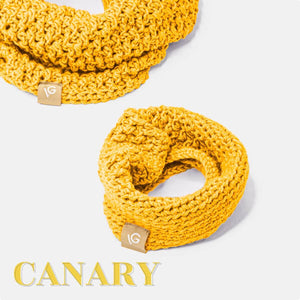 Canary yellow Handcrafted Human and Dog Matching Snood Set.