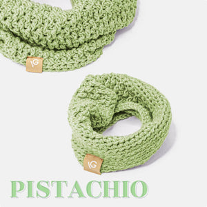 Pistachio green Handcrafted Human and Dog Matching Snood Set.